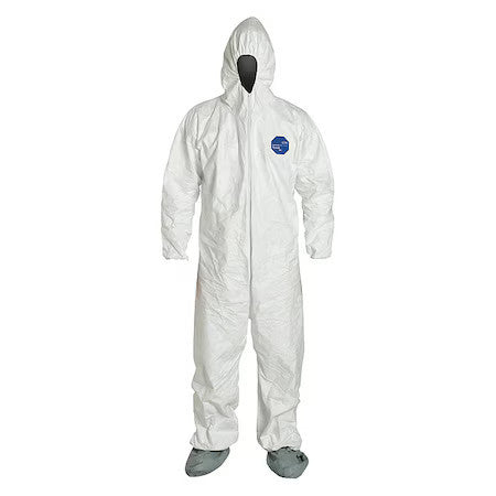 Dupont Ty122swhxl0025nf Disposable Coverall, Hooded, Xl, Tyvek(R) 400, Zipper,