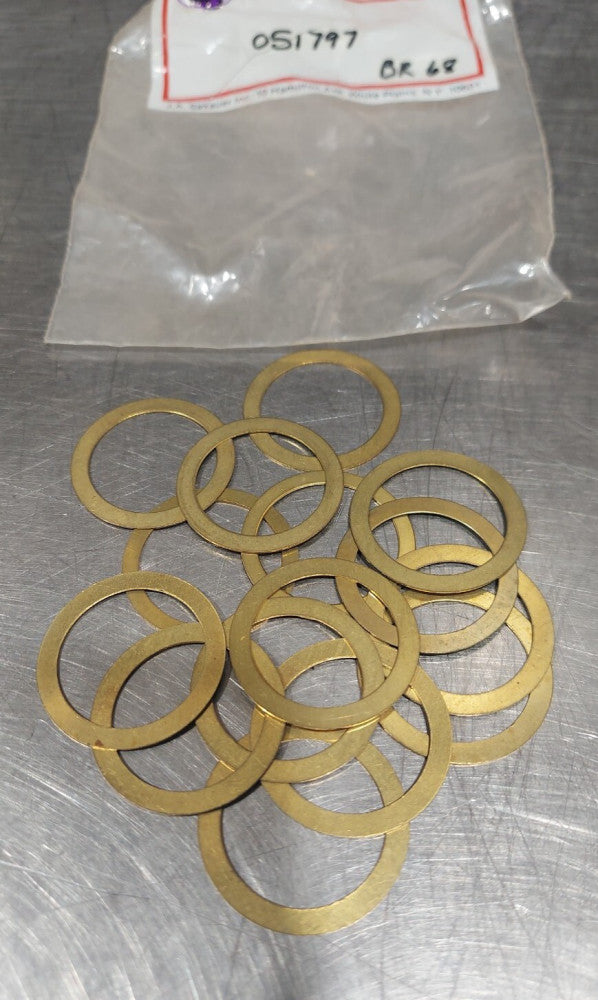 Lot of 15 -SEXAUER P/N 051797. BR-68 Brass Sexmaco Washer.
