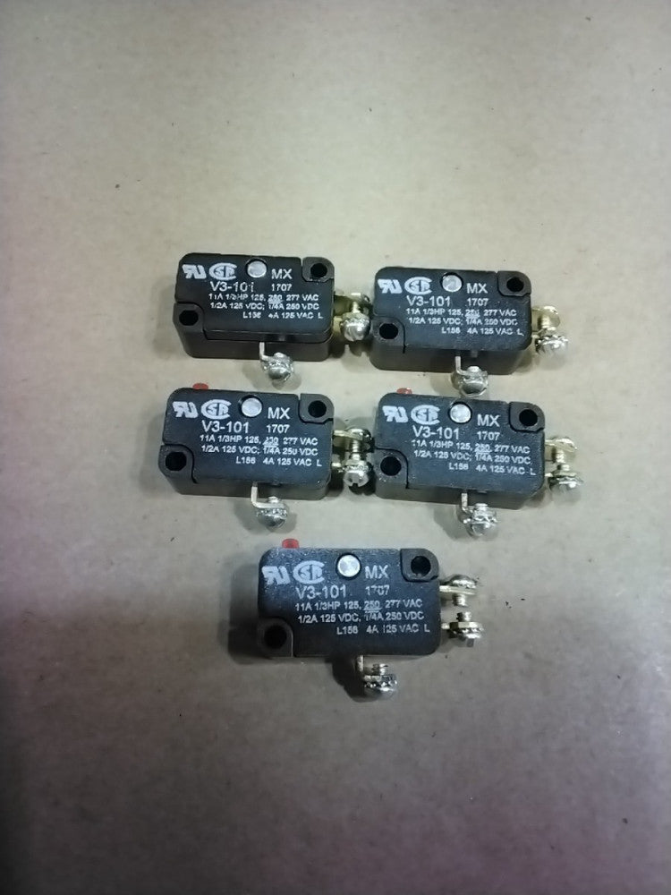 HONEYWELL MICROSWITCH V3-101 LIMIT SWITCH, Lot Of 5
