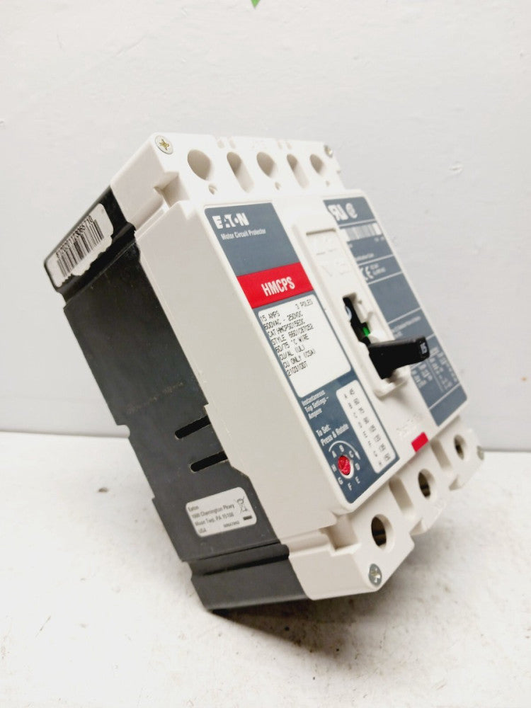 EATON HMCPS015E0C 15 AMP CIRCUIT BREAKER 3 POLE 600 VAC 250 VDC