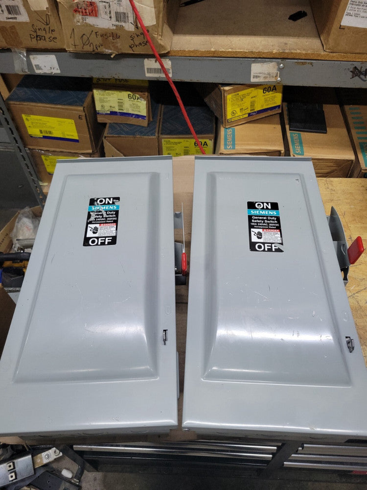 1- NEW OLD STOCK SIEMENS SIE GF223NR 2P 240V 100A Safety Switch