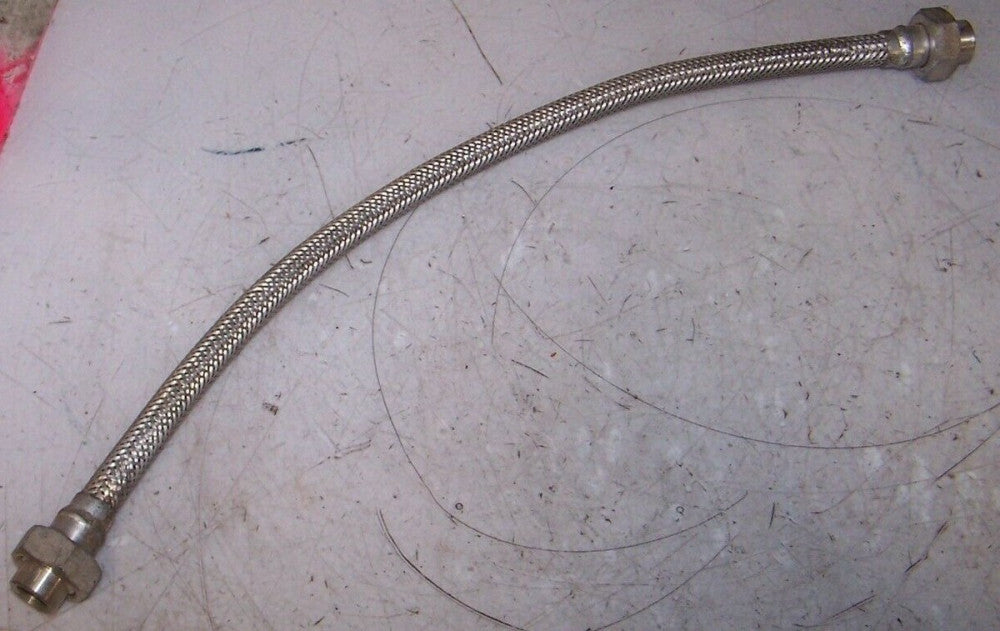 NEW 24" LONG 3/8" NPT 304 STAINLESS STEEL FLEXIBLE BRAIDED HOSE CLASS 150