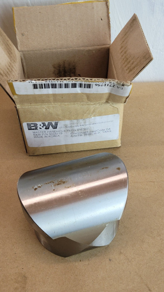 Babcock & Wilcox 3034718 Master Handhole Plug SM70SI 3-1/4"