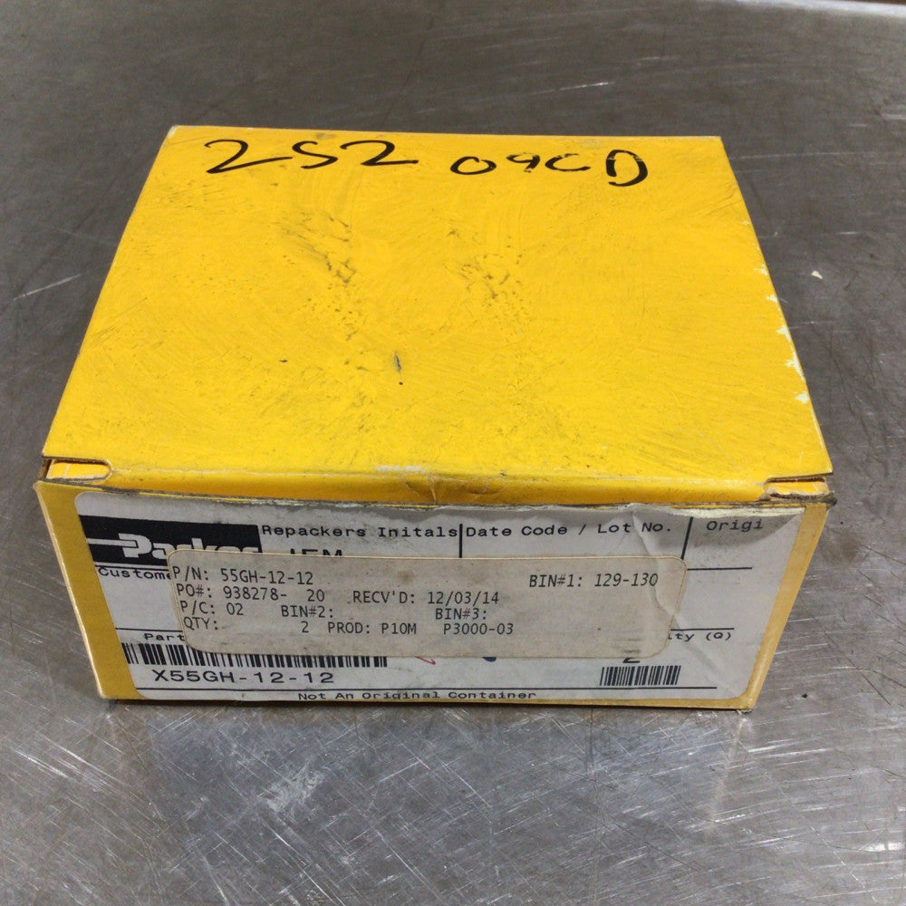 Parker X55GH-12-12 Garden Hose Fitting, Box Of 3, NOS