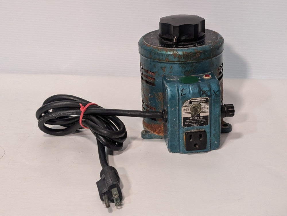 Matheson Scientific 3PN 751 Variable Transformer 140V 120V, Tested and Working