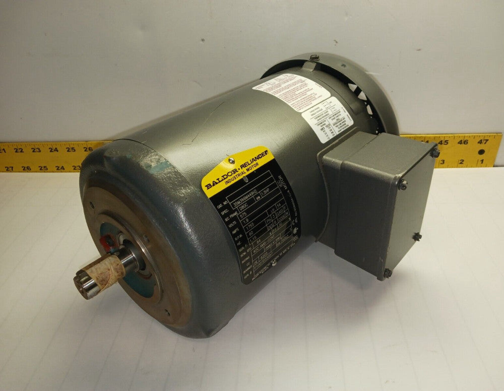 NEW BALDOR 1.5 HP IEC MOTOR 115/230/460/575 VAC 1755 RPM 3 PHASE D80C FRAME