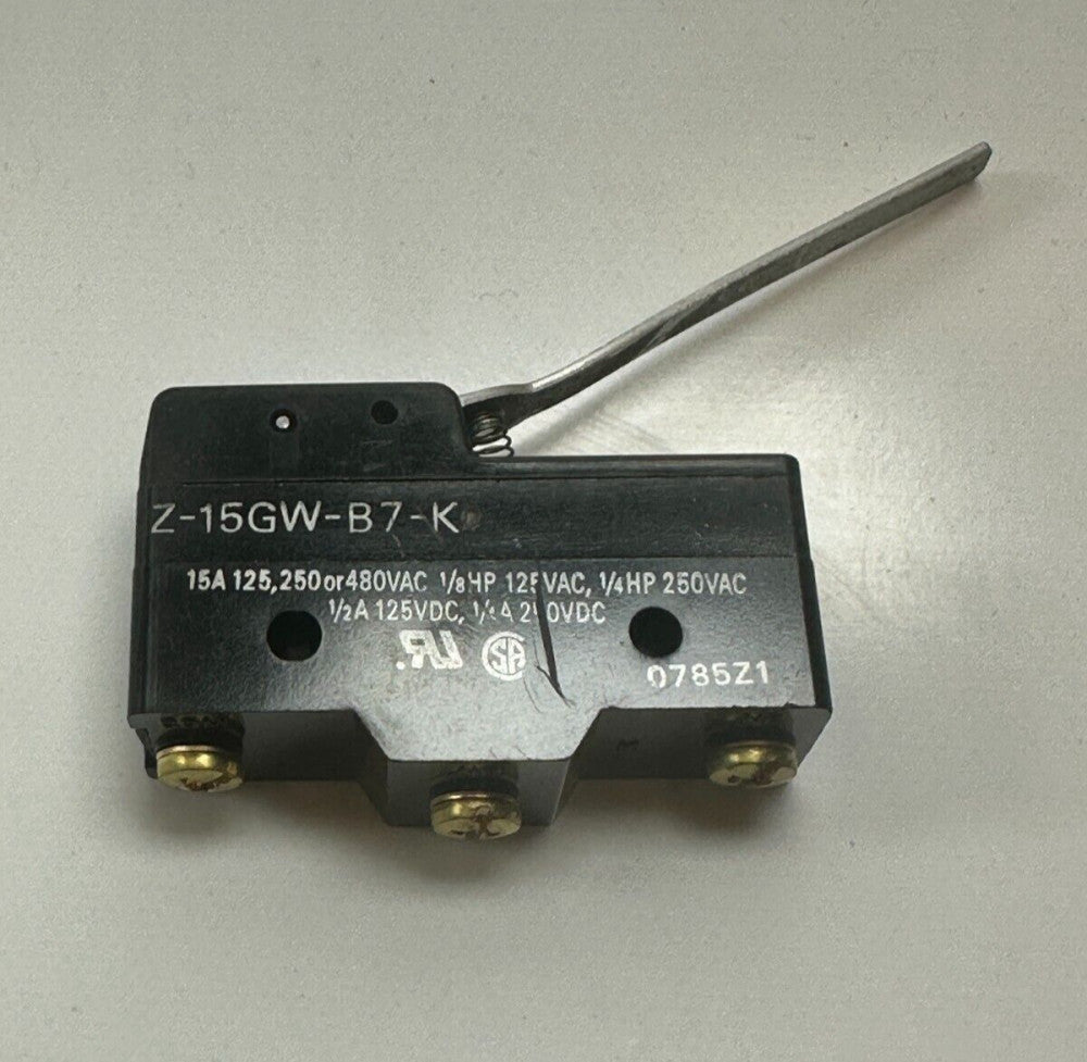 Omron Z-15GW-B7-K Switch 15A 125, 250 & 480VAC / 125 250 VDC Black - NEW