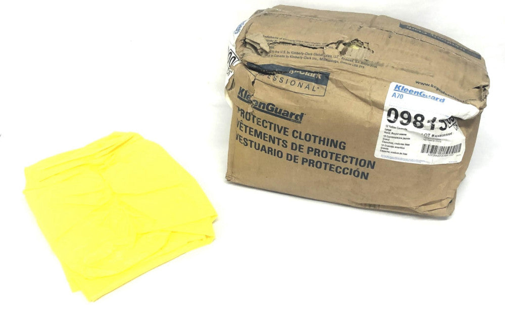 Kimberly-Clark KleenGuard Large White A70 Hooded Coverall 09813 Case Of 12 NOS