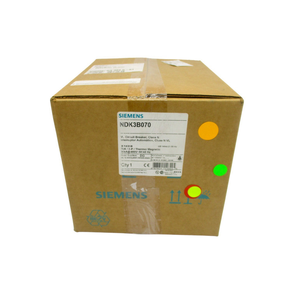 SIEMENS NDK3B070 3VL2507-1KN30-0AA0 480V 70A NSFS