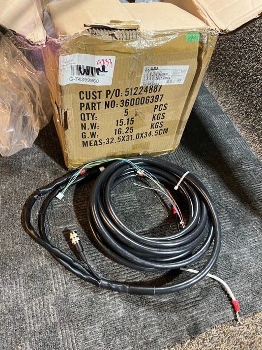 (Box of 5) Wiring Harness Cable Wire 360006397 51224887 Heavy Duty Black