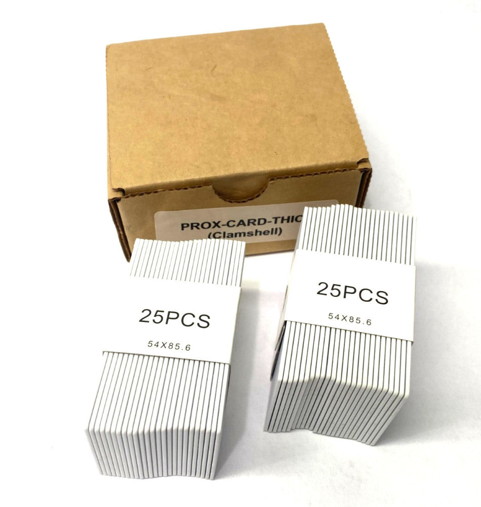 ZKTeco 125KHz Proximity Cards, Thick, Clamshell, BOX OF 50