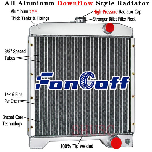 3-Row Tractor Radiator FOR Case-IH 580K 580K-1 580K-11 580K-111 580SK A172038