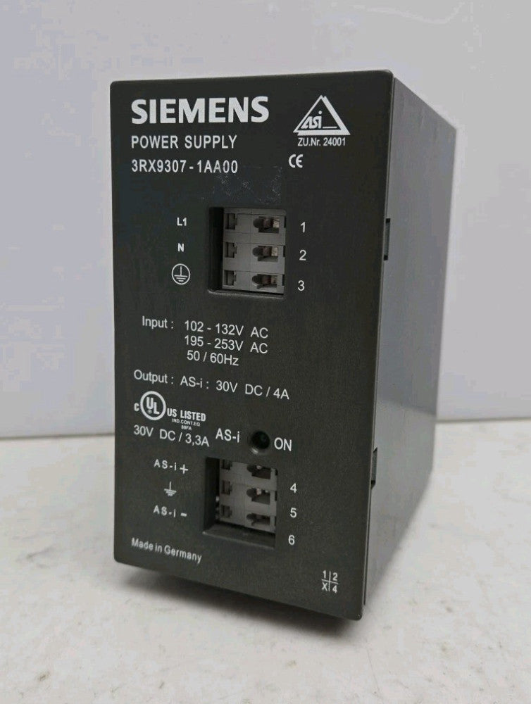 Siemens 3RX9307-1AA00 AS-Interf Power Supply Unit 30 Vdc 4A Used