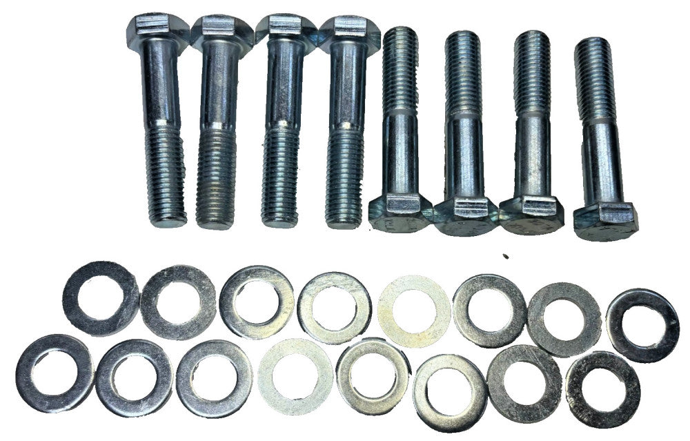 307A ZINC PLATED STEEL BOLT SIZE 5/8IN-10X4-1/8IN  WASHERS ID 7/8IN LOT OF 32