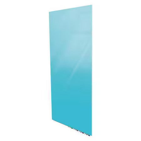 Ghent Ariasm32be Dry Erase Board, Glass, 36 In, 24 In, No Frame Frame, Blue,