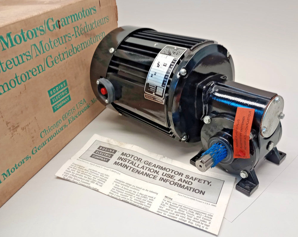 Bodine 48Y6BFSI-5N Gear Motor 220/240V 50hz 1ph (1395)/93rpm 2.4A Ratio 15:1