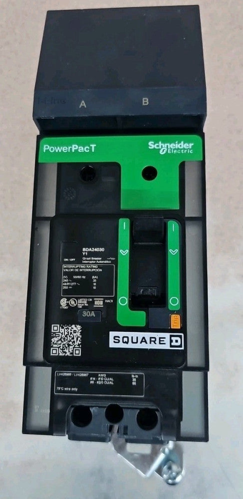 NTO Square D PowerPact B Circuit Breaker BDA24030Y1 2P 30A 18kA @ 480/277V