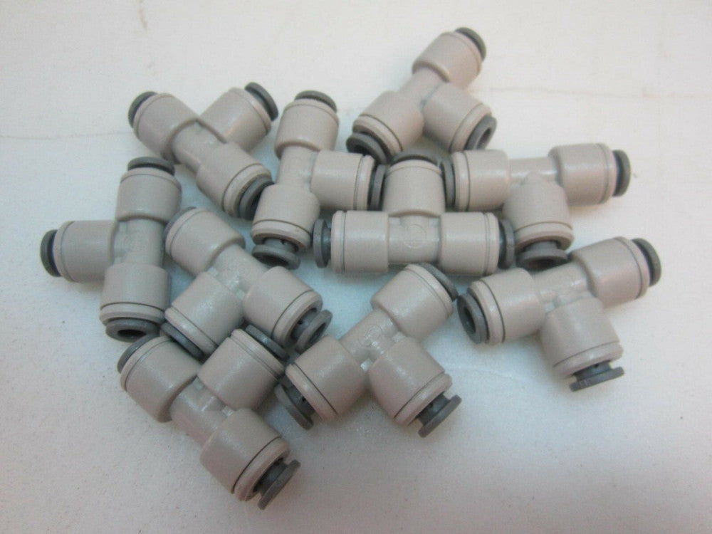 JOHN GUEST Union Tee -PI061008S-10PK- 3/16" Tube 230 PSI Gray Pk10