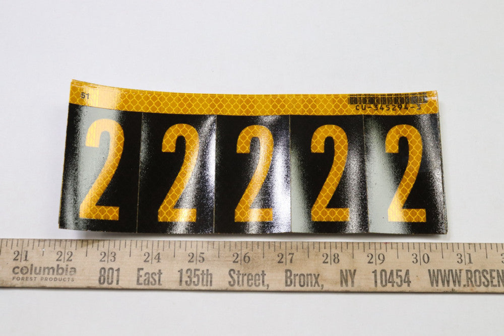 (40-Pk) Reflective Adhesive Number "2" CU-345294-3