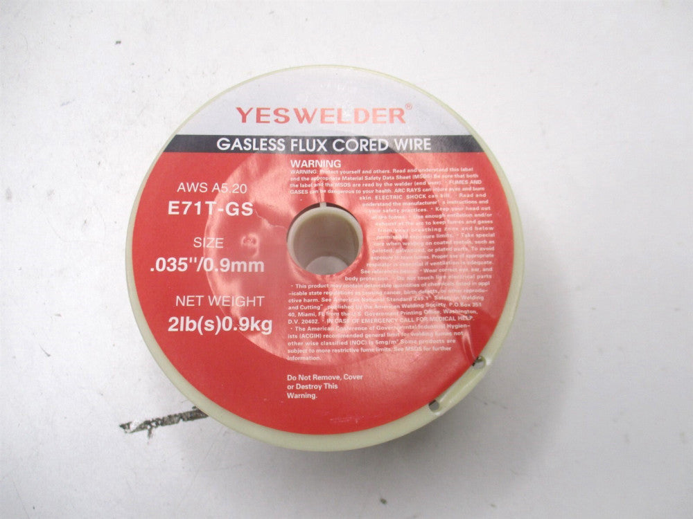 Yeswelder (E71T-GS) .030 2-Pound Mid Steel Flux Core Gasless Mig Wire 