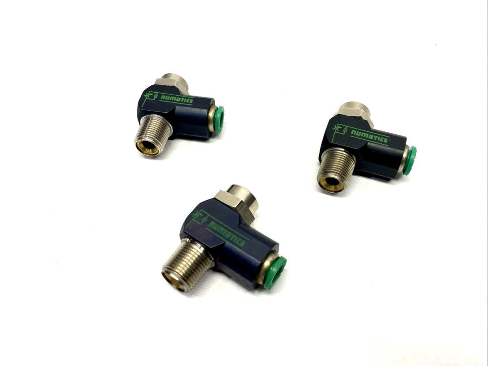Numatics 3FPRN12 Pneumatic Flow Control Fitting, 3/8" Tube OD 3/8" NPT LOT OF 3