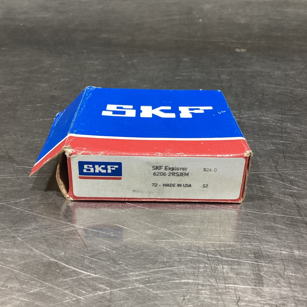 SKF 6206 2RSJEM Double Shield Ball Bearing, NOS