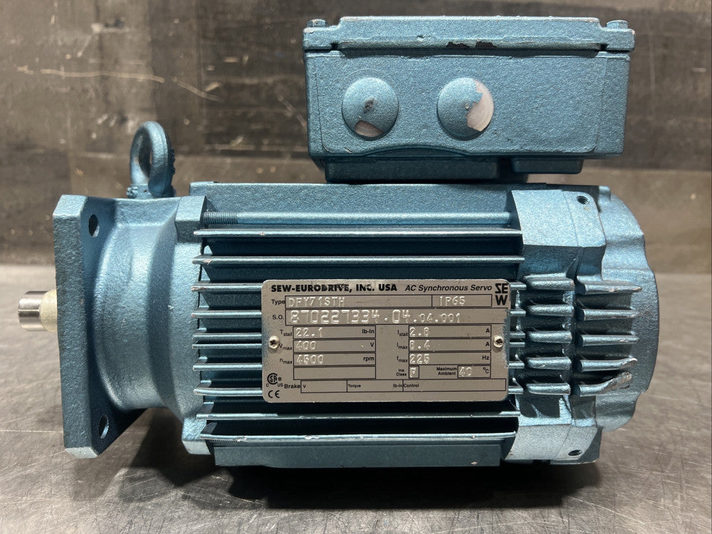 SEW-Eurodrive Type DFY71STH Motor Nos Surplus