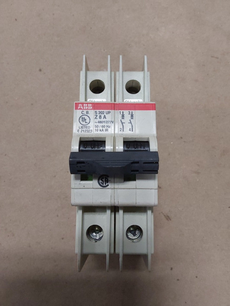 ABB S 202 UP Z 8 A ~480Y/277V 50/60 Hz E212323 Circuit Breaker