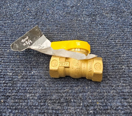 ( QTY 5 ) RELIABILT 867989: AMERICAN VALVE 1/2-in FNPT Brass Ball Valve