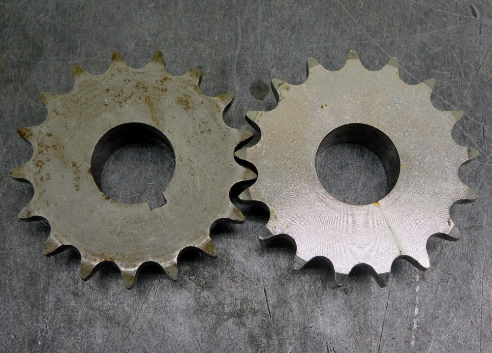 Martin 50B17 Roller Chain Sprocket #50 17 Teeth 1-1/4" Bore Keyed Lot of Two (2)