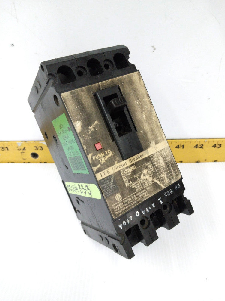 Siemens / I-T-E 60 Amp Circuit Breaker 480 VAC 3 Pole  E43B060