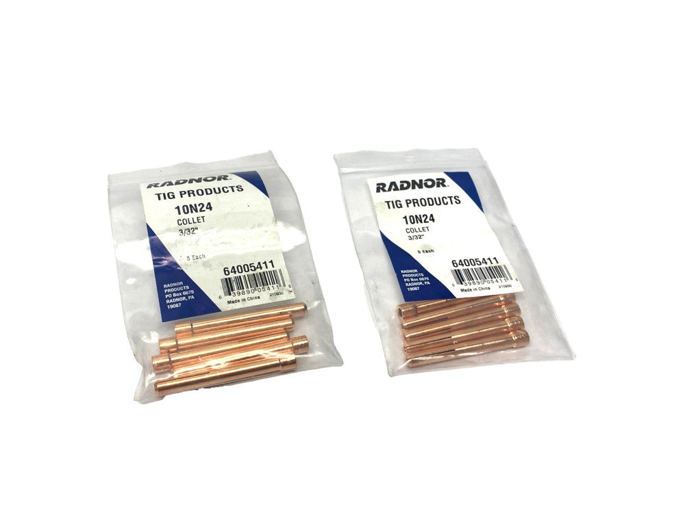 Radnor 10N24 Tig Welding Collet, 3/32" 640055411 LOT OF 10
