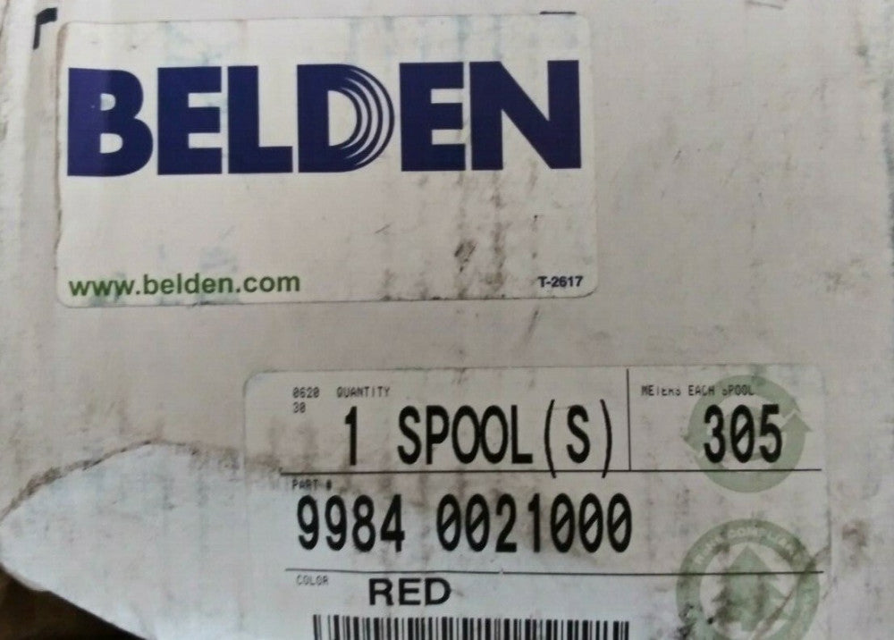 (1) Belden Hook-Up Wire, 1 Conductor, 24 AWG, 7x32 Strands, Tinned Copper, PVC