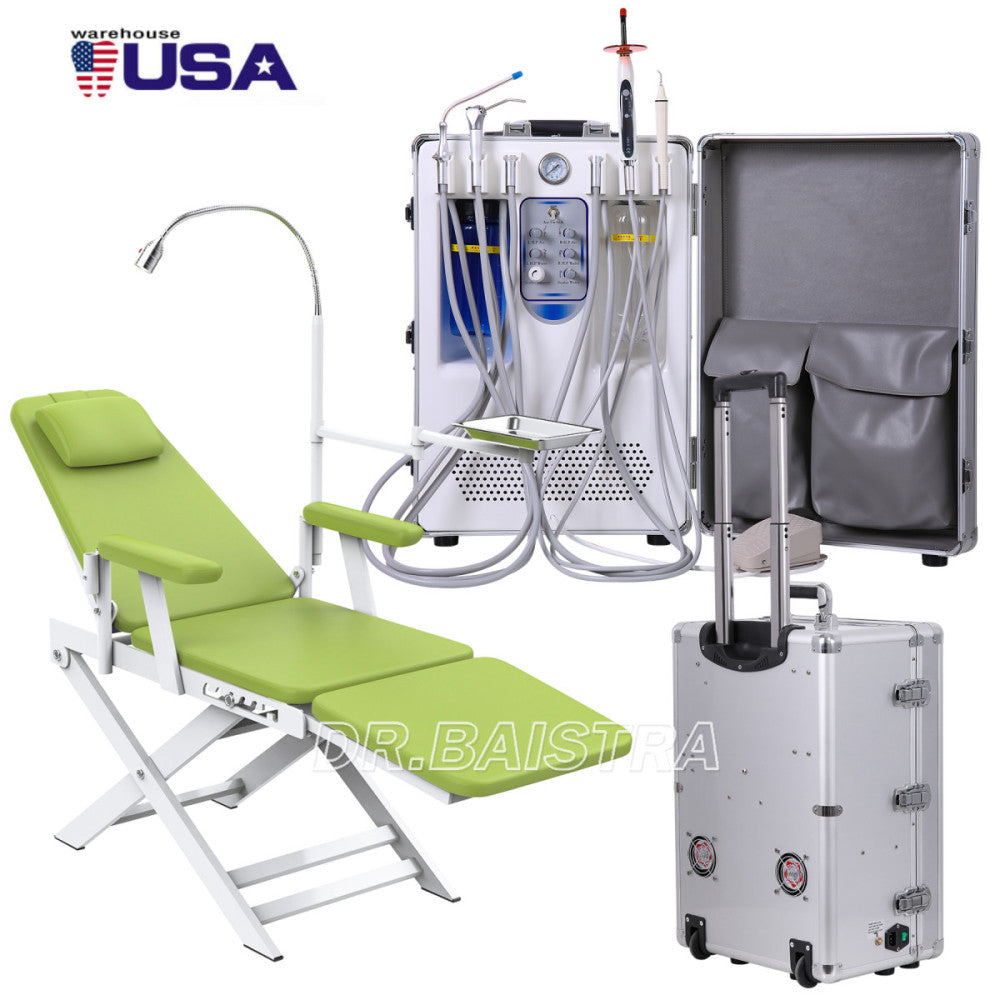 portatil móvil Unidad de entrega dental compresor de aire succión/Silla de silla