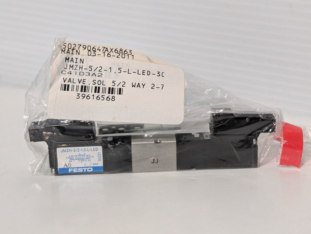 Festo JMZH-5/2-1.5-L-LED-3C 30221 Pneumatic Solenoid Electrovalve