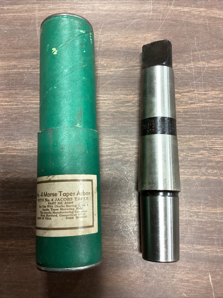 Jacobs A0404 No. 4 Morse Taper Arbor With No. 4 Jacobs Taper A58