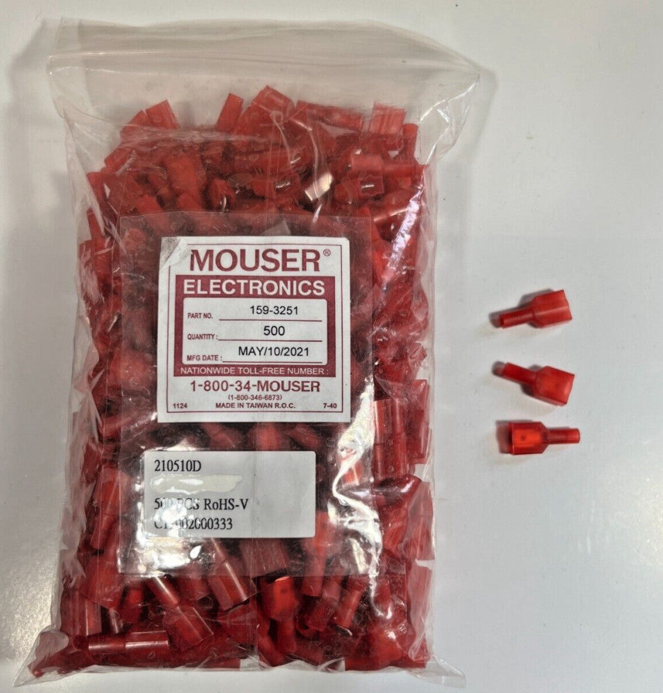 ~500pc Mouser 159-3251 210510D Terminals Kobiconn ML NYLN DIS RD 22-16