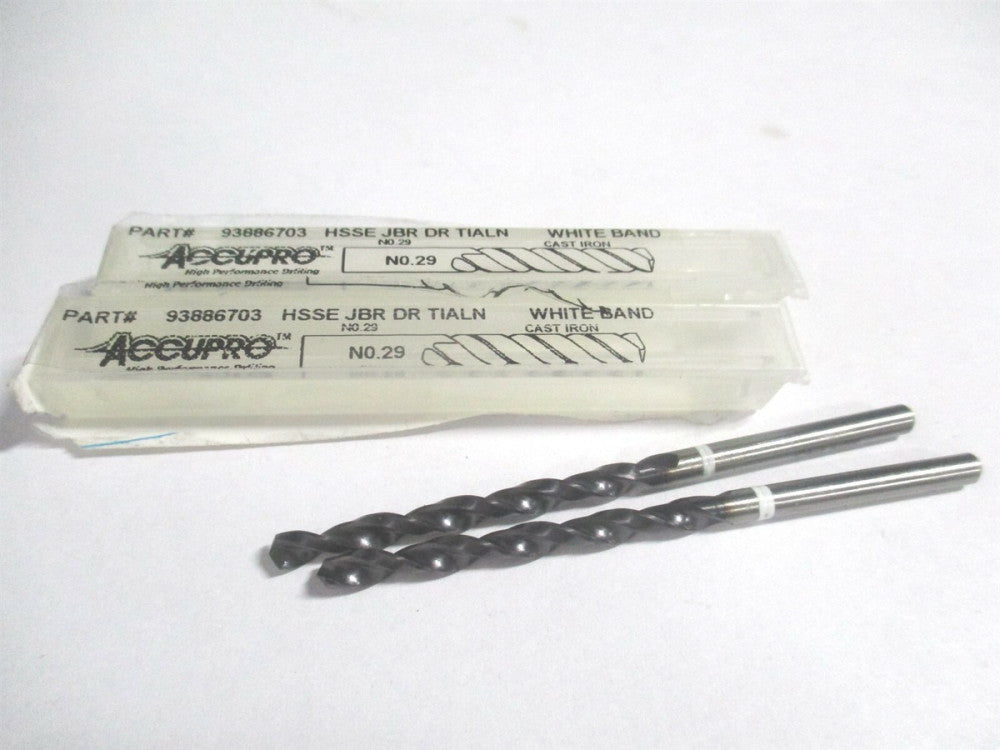 (1W60345-AC) 39mm x 70mm #29 118° Cobalt Straight Shank Jobber Drill - Qty 2