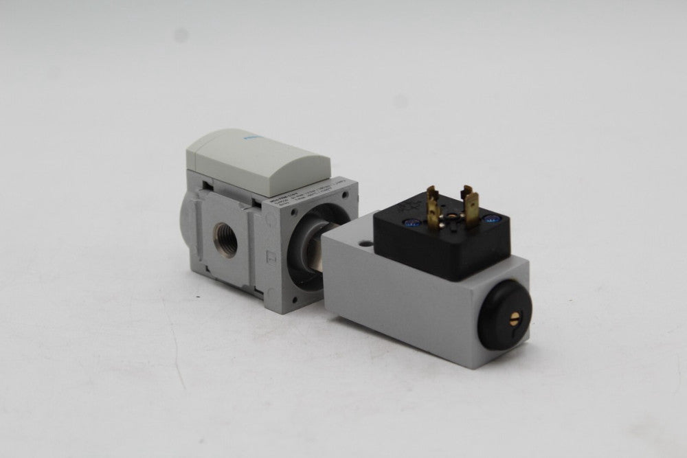Festo MS4-FRM-1/4-Y w/ PEV-1/4-B-OD Branch Module Pressure Switch