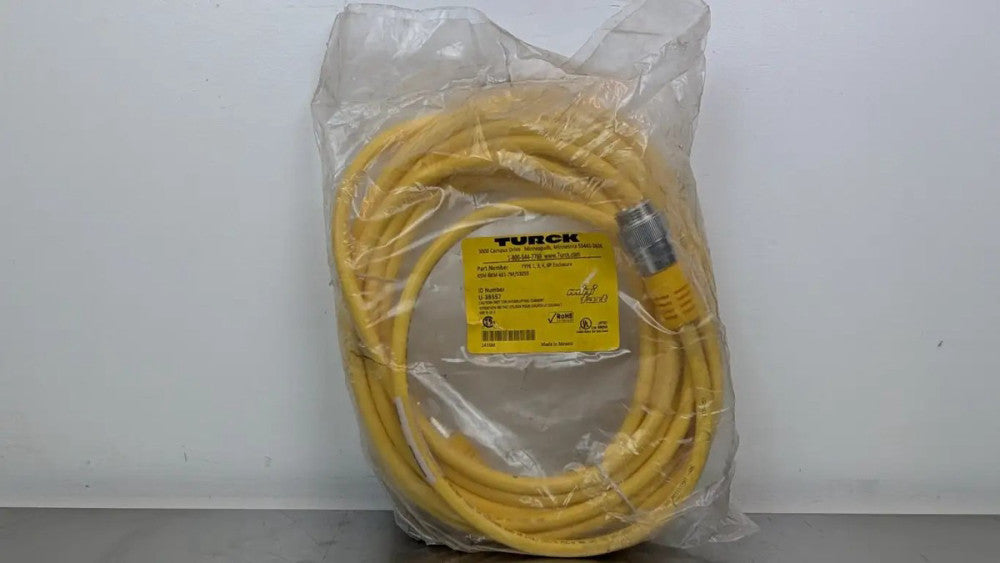Turck RSM RKM 461-7M/S3059 Cordset U-38557 7/8" Male/Female 4-Pin 7m Yellow
