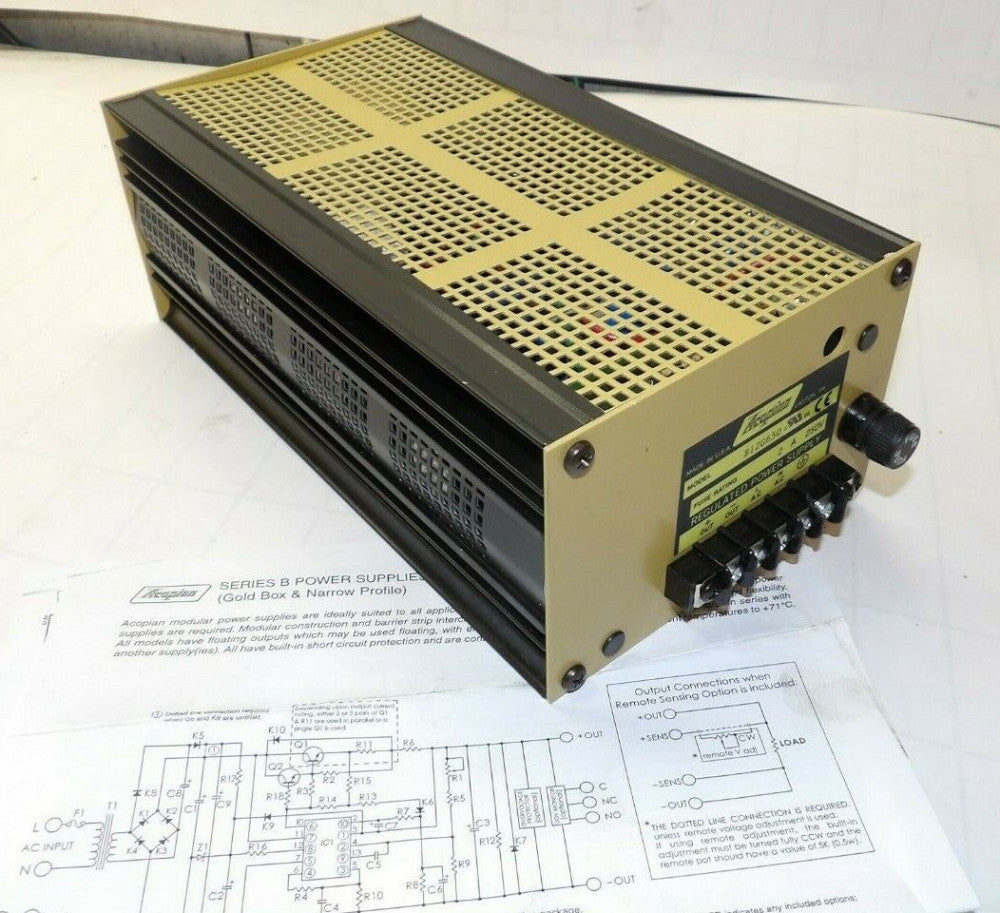NEW ACOPIAN 2AMP 250VAC REGULATED POWER SUPPLY B12G650