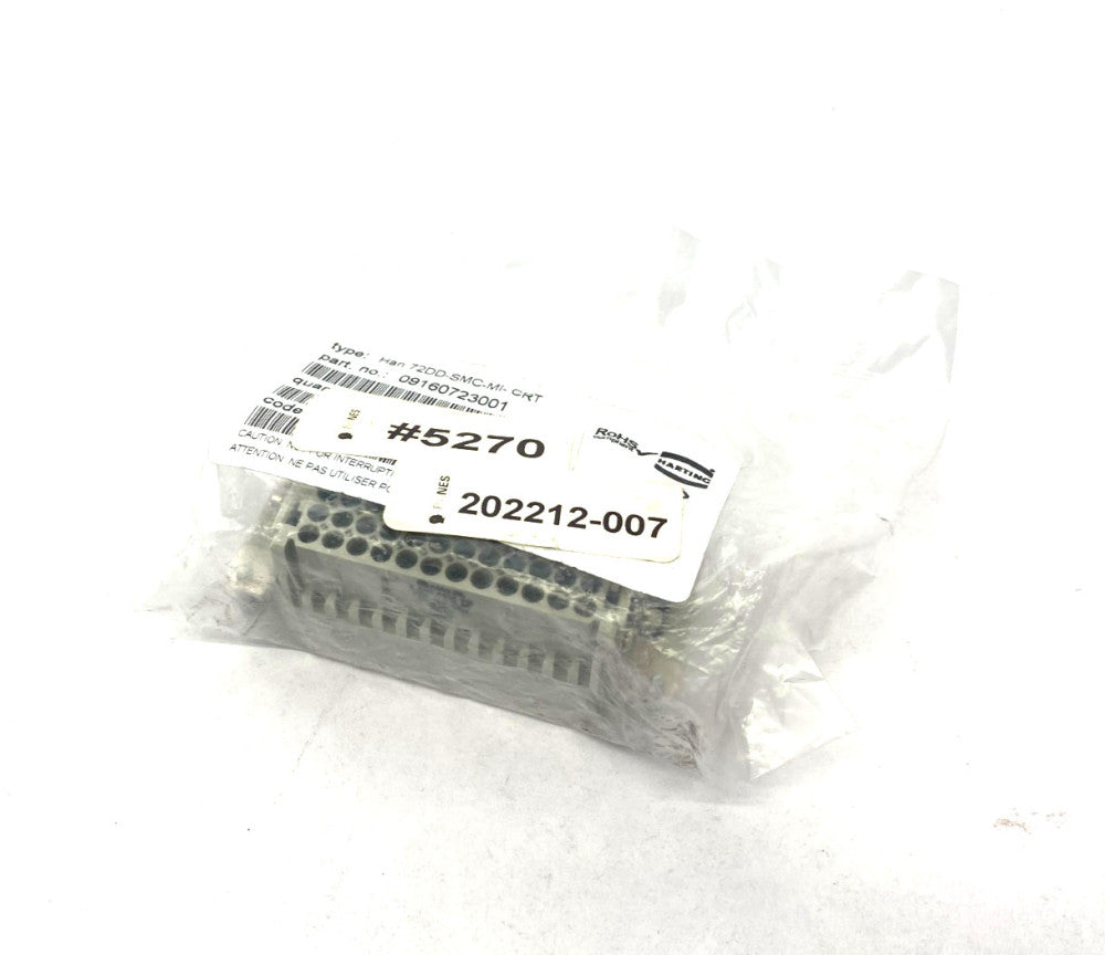 Harting 09160723001 Crimp Insert Module Han 72DD-SMC-MI-CRT