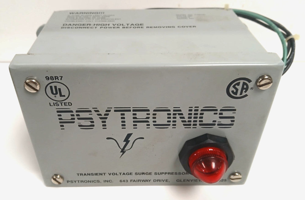 PSYTRONICS TRANSIENT SURGE SUPPRESSOR MODEL P4803D VOLTS 480 3 PHASE
