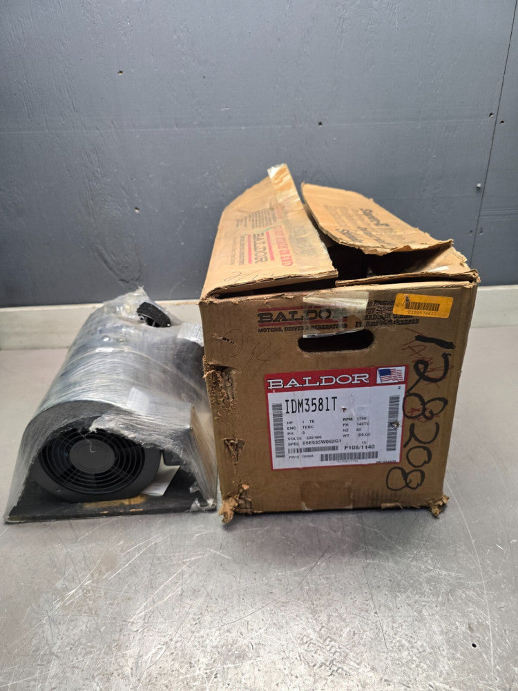 BALDOR IDM3581T INVERTER DRIVE MOTOR 1HP 17650RPM 143TC TEBC 230/460V NEW IN BOX