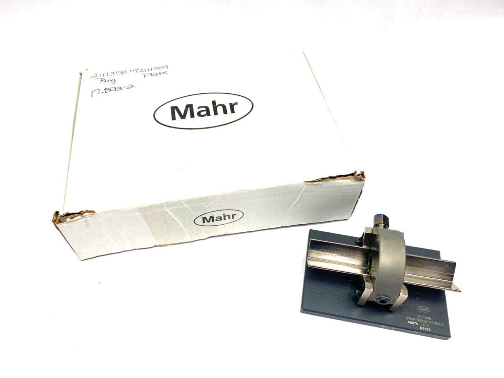 Mahr 2111358 Dimensionair 2-Jet Air Ring Gauge DR50-TGS2M-17.892-1 w/ Base Plate