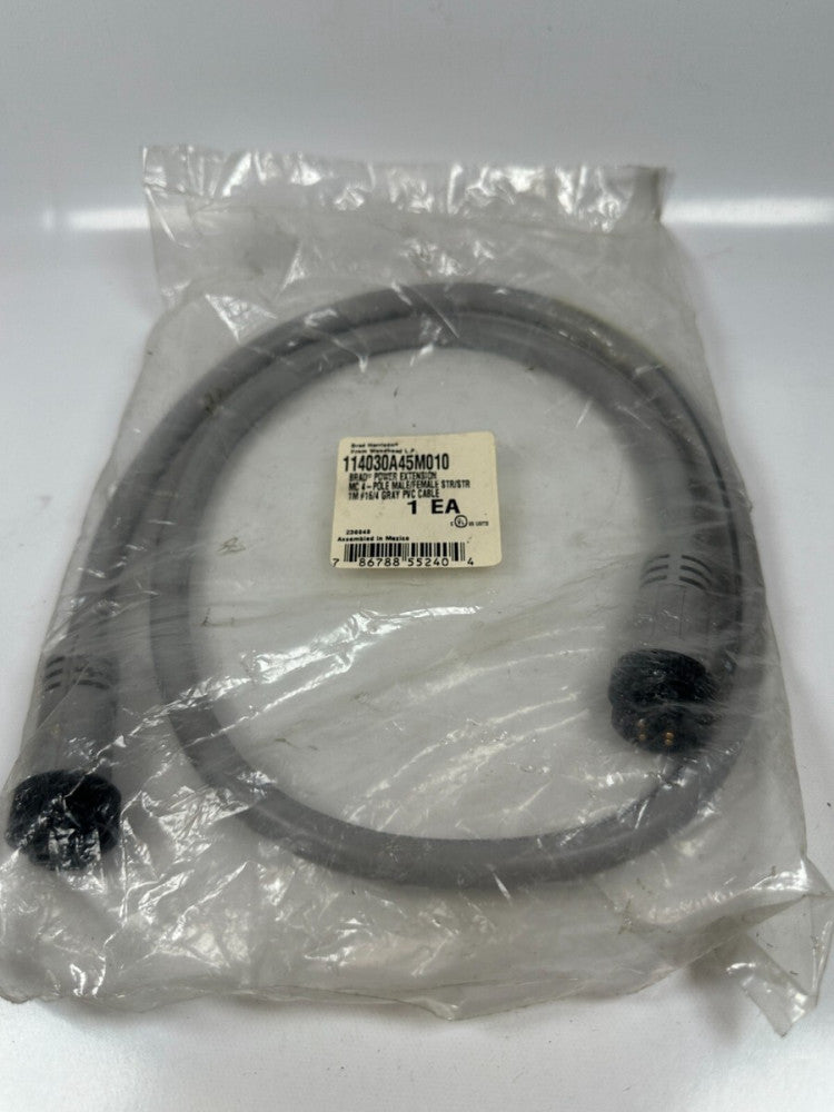 Brad Cable 114030A45M010 Power Extension MC4 Pole Male/Female 1M Long Gray - NEW