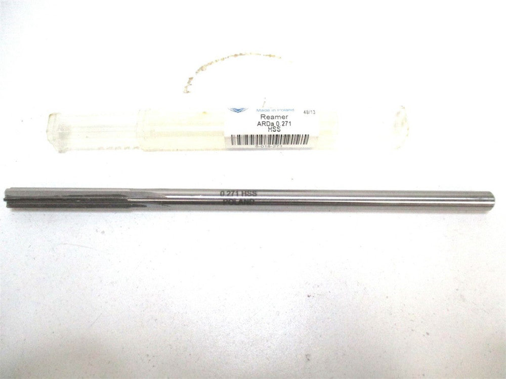 TMX (5-018-271) .271" 6" OAL 6-Flute RH HSS Chucking Reamer 