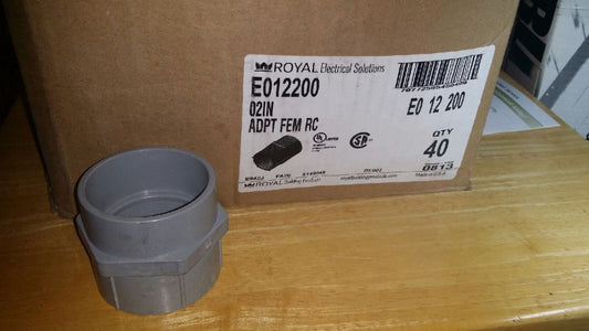 2” E012200 Plastic Trends Royal Pipe  FEMALE ADAPTOR RC ELECTRICAL 10PCS PER LOT