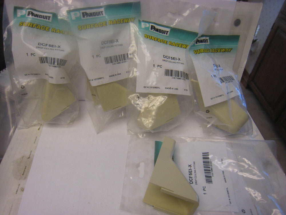 5 X Panduit Pan-Way DCF5EI-X Drop-Ceiling Entrance End-Fitting LD5 Raceway