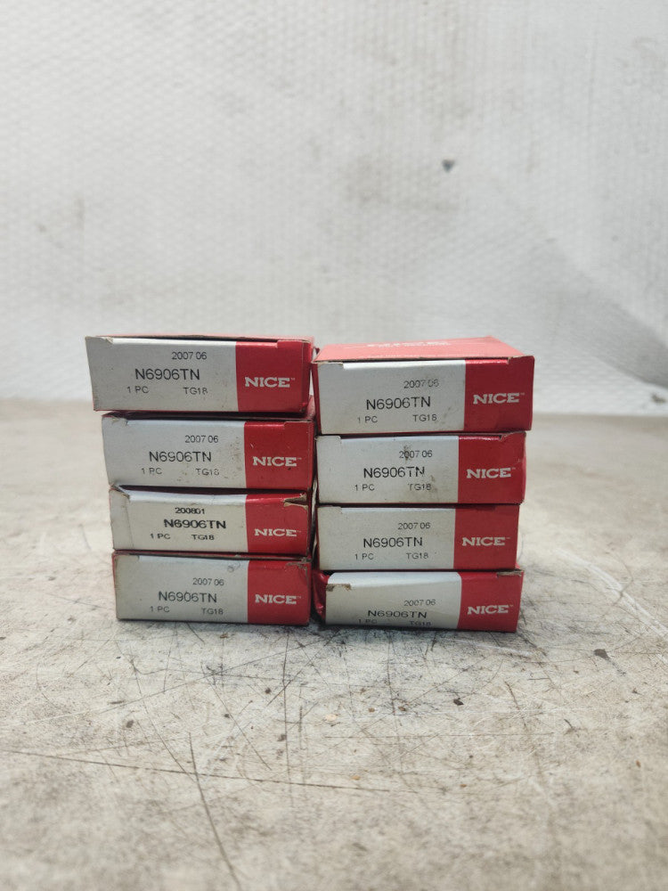 NEW IN BOX LOT OF 8 NICE SINGLE ROW RADIAL BEARING N6906TN